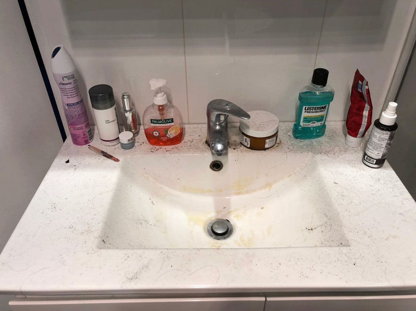 Cleaning result before