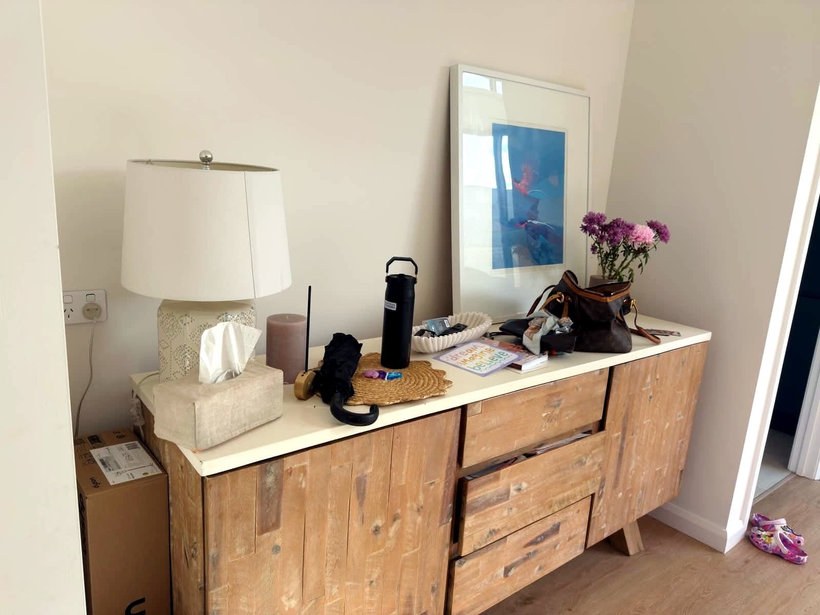 Living room cleaning result before