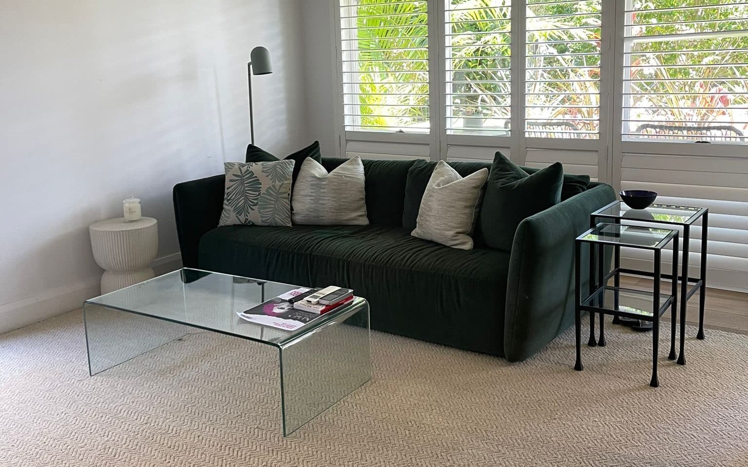 Tidy, freshly cleaned living room in a Sydney home