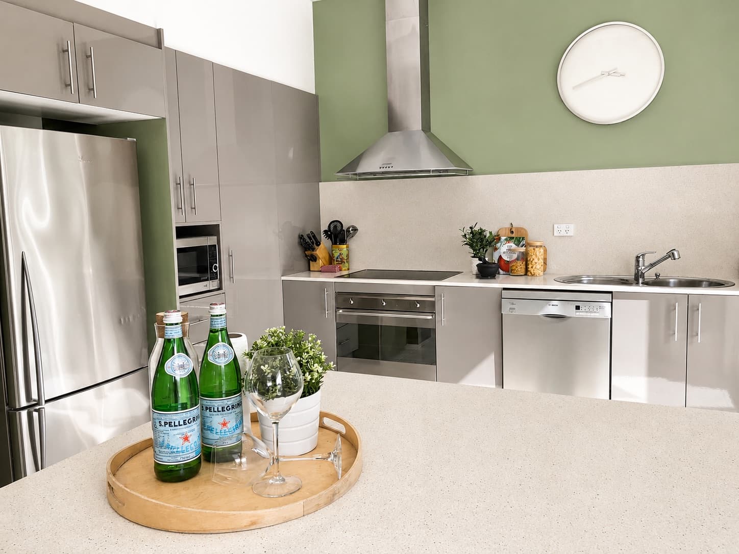Focus cleaner styling an Airbnb living space